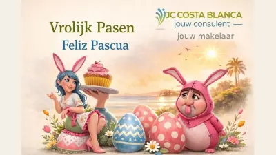 Paaskaart 2026 JC Costa Blanca Consulent en Makelaar